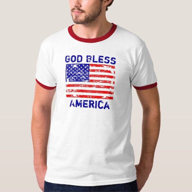 Dieu bénissent le T-shirt de l'Amérique (Devant)