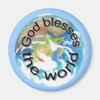 Dieu bénit le monde magnets