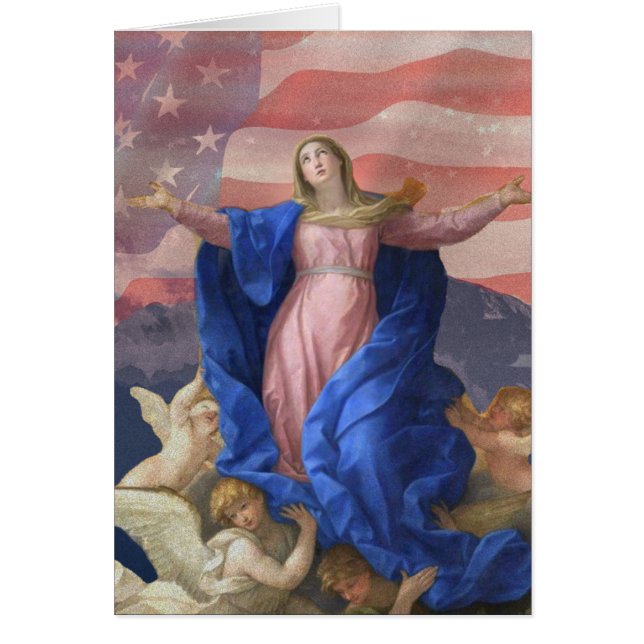 DIEU BLESS AMERICA VIRGIN MARY RELIGIEUX (Devant)