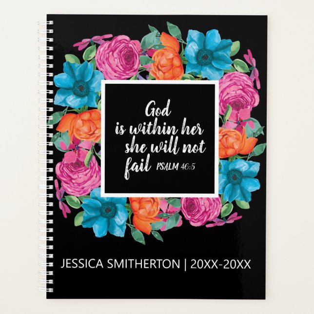 Dieu chrétien est dans son noir floral coloré (Devant)