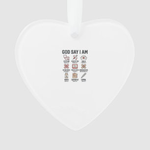 Dieu dit que je suis infirmière Foi Design de grav