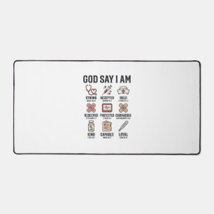 Dieu dit que je suis infirmière Foi Design de grav