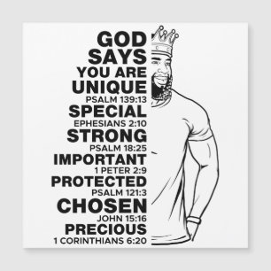 Dieu dit que je suis le roi noir Melanin homme Bru