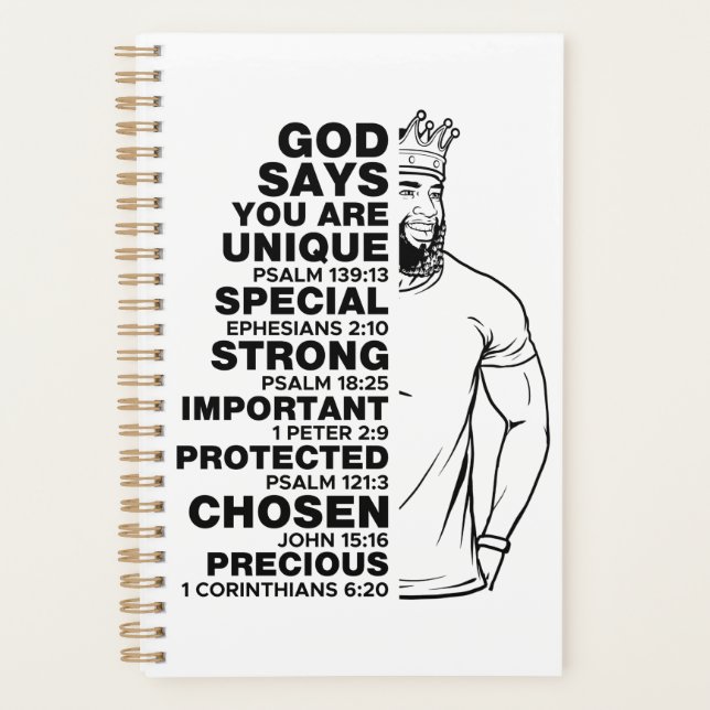 Dieu dit que je suis mélanine hommes noir père chr (Devant)