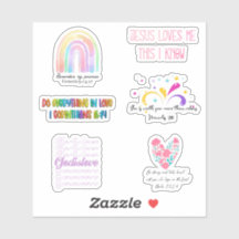 Dieu est Amour arc-en-ciel christian sticker pack