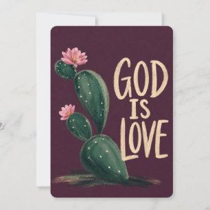DIEU EST AMOUR Carte de soutien chrétien