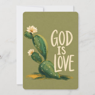 DIEU EST AMOUR   Carte de soutien chrétien