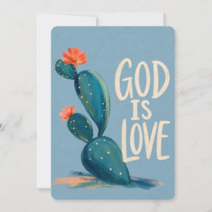DIEU EST AMOUR Carte de soutien chrétien