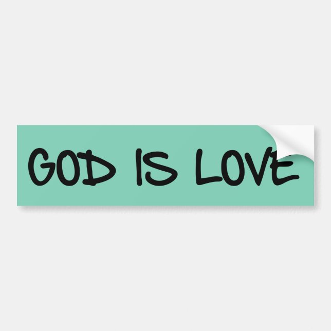Dieu est Amour Christian Bumper Sticker (Devant)