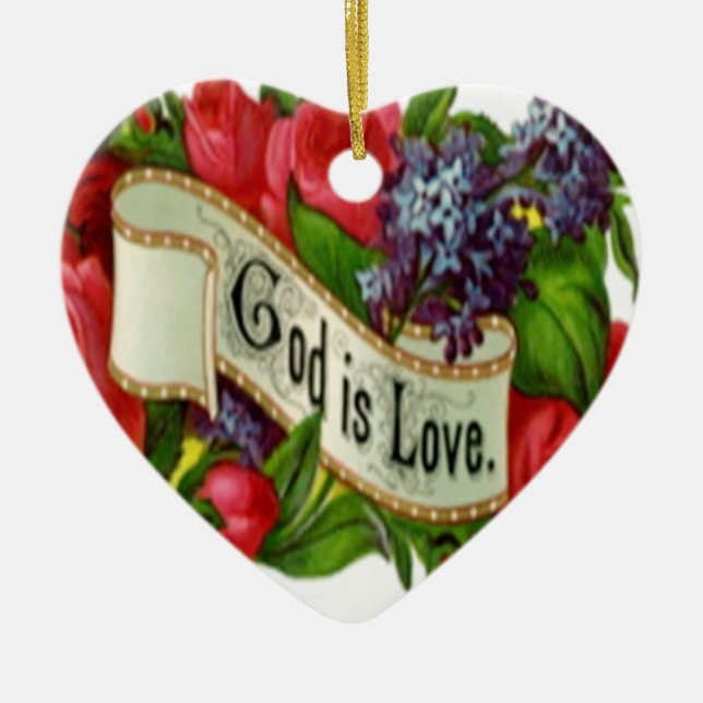 Dieu est amour ornement de Noël (Devant)