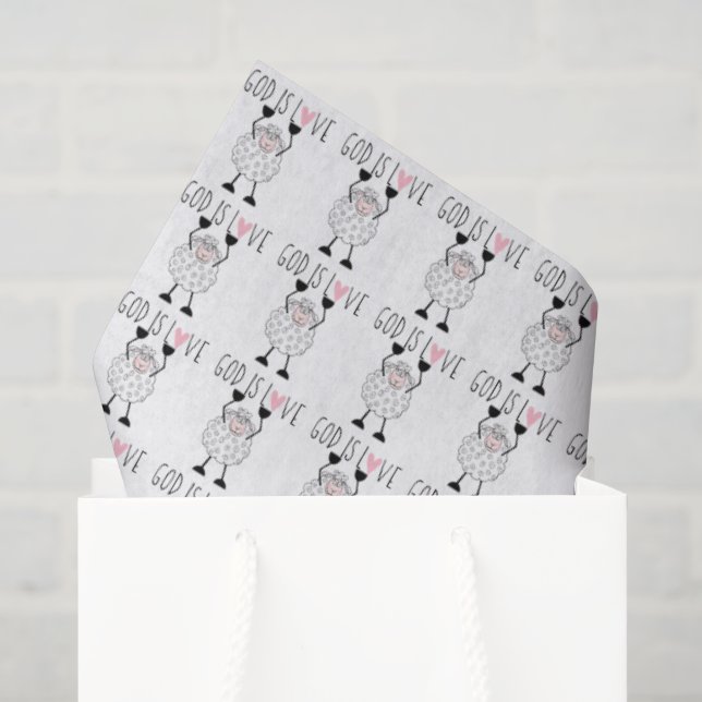 "Dieu est AMOUR" Papier de soie (Sac cadeau)