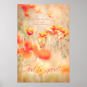 DIEU EST BON - Christian Religieux Poster Mur Art