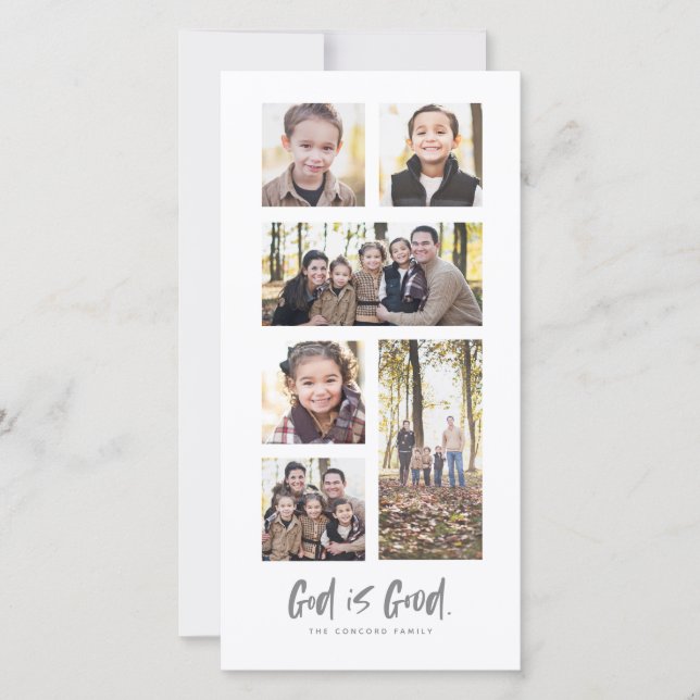 Dieu est Bon religieux Noël photo carte de collage (Devant)