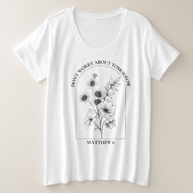 Dieu Est Bon T-shirt Plus Taille Femmes Faith Mini (Design devant)