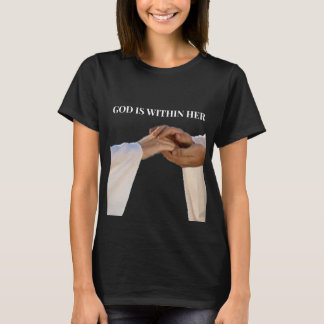 Dieu Est En Elle T-Shirt Psaume 46:5 Femmes Chréti