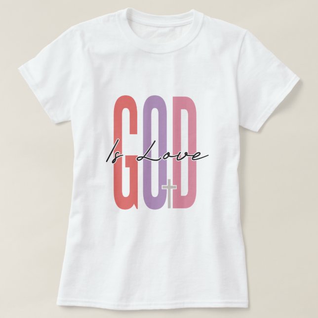 Dieu est l'amour Inspirationnel T-shirt Design (Design devant)