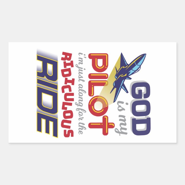 DIEU EST MON PILOTE - Stickers chrétiens (Devant)