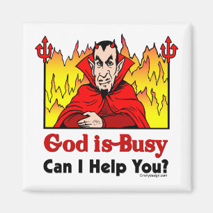 Dieu Est Occupé, Puis-Je Vous Aider ? Magnet