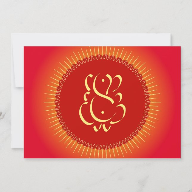 Dieu Ganesha avec rayons du soleil (Devant)