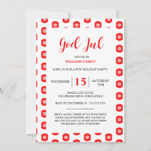 Dieu Joyeux Noël Motif de fête Invitation