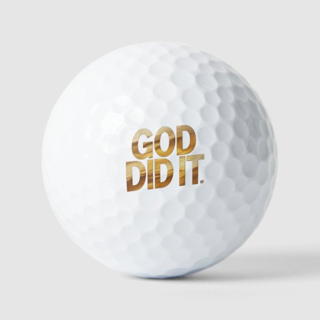 Dieu l'a fait – Balle de golf chrétienne inspirée  (Recto)