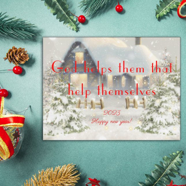 Dieu les aide à joyeux affiche de la nouvelle anné (Créateur téléchargé)