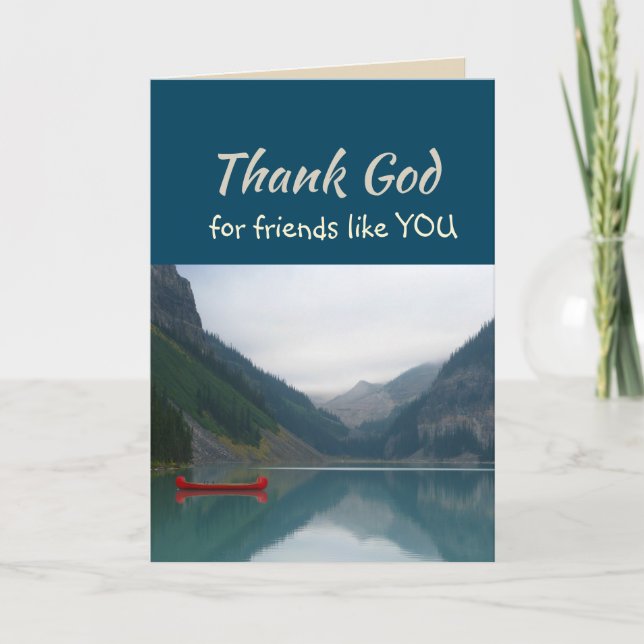 Dieu merci pour les amis comme vous Lake Canoeing (Devant)