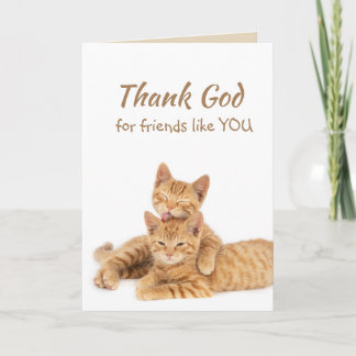 Dieu merci pour les amis comme vous Orange Cat