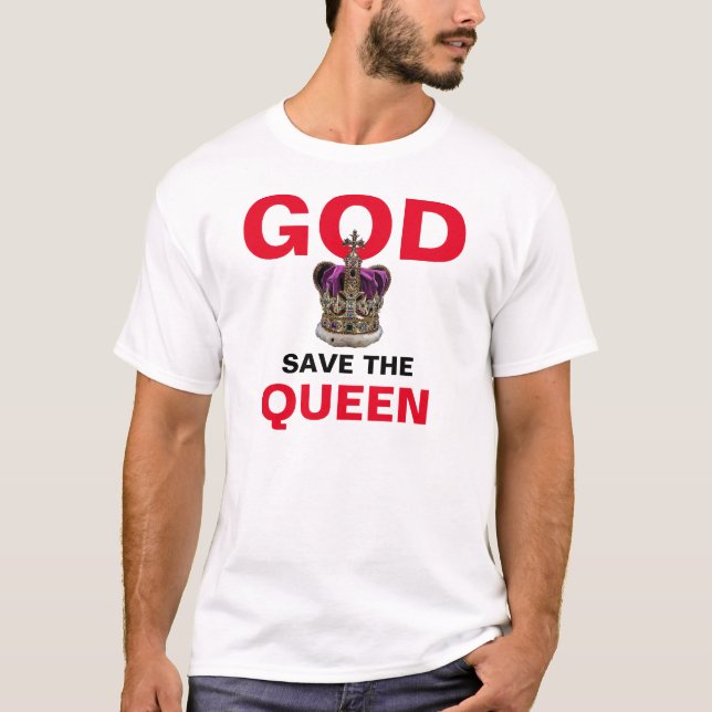 DIEU SAUVER LA REINE - T-shirt Reine Elizabeth II (Devant)