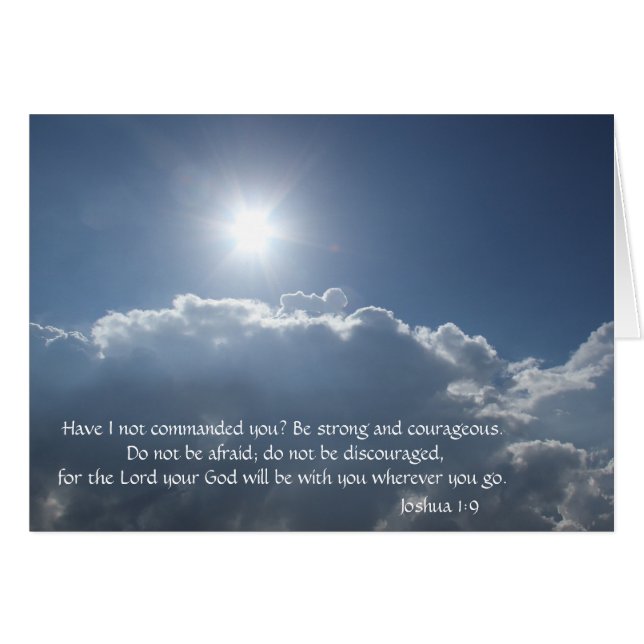 Dieu sera avec vous (Josué 1:9), Cieux au-dessus ! (Devant horizontal)