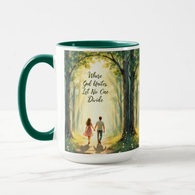 Dieu United Woodland Marriage Mug (Gauche)