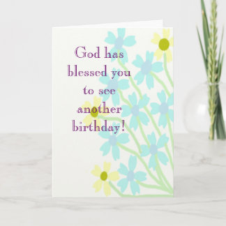 Dieu vous a béni la carte d'anniversaire