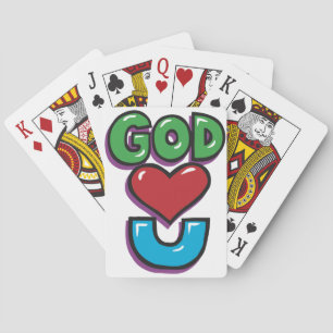 Dieu vous aime des cartes de jeu