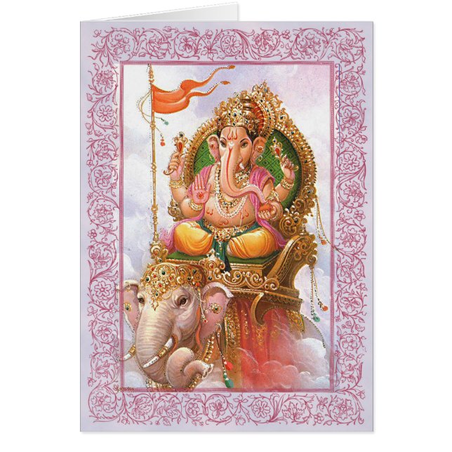 Dieux indiens/Ganesha - Carte pour notes (Devant)