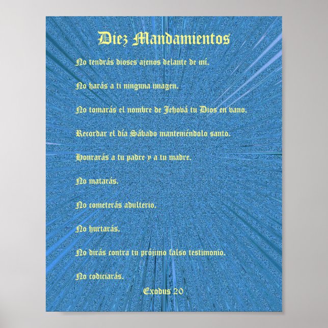 Diez Mandamientos - Aérosol Azul Poster 2 (Devant)