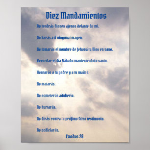 Diez Mandamientos - Poster Nubes