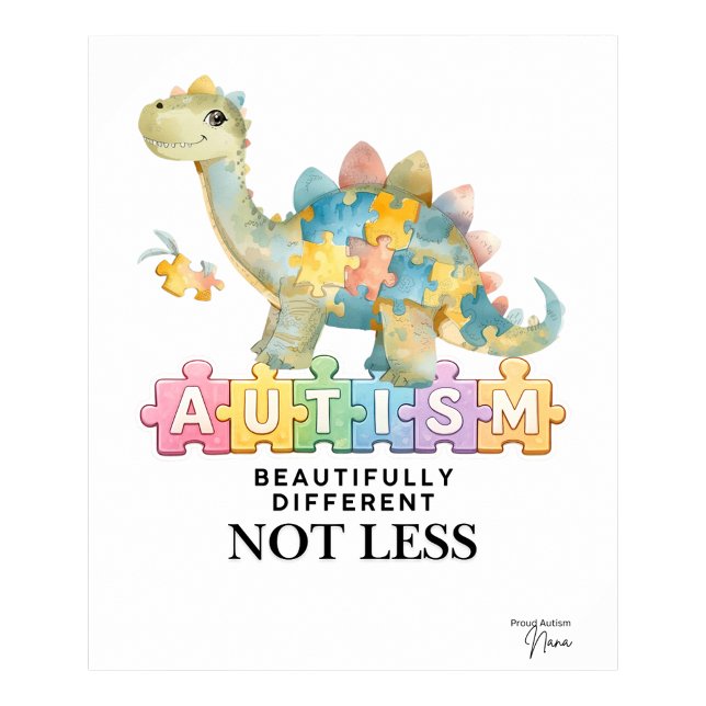 Différemment magnifique et pas moins | Affiche sur (Beautifully different not less Autism poster)