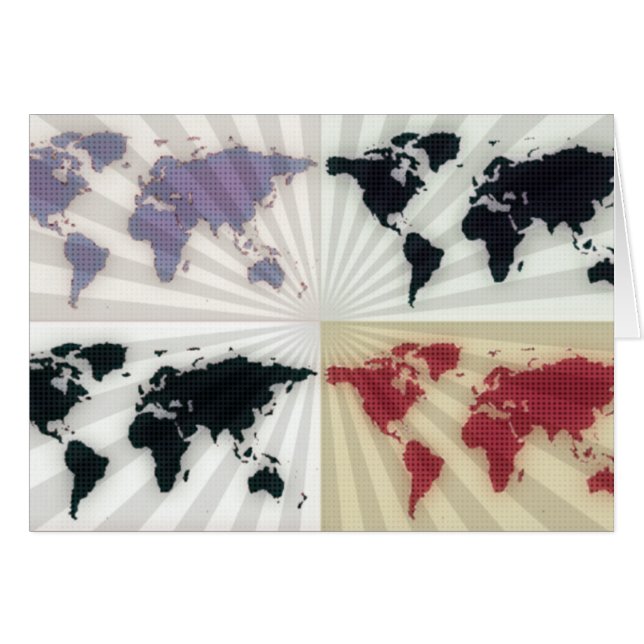 Différentes cartes du monde (Devant horizontal)