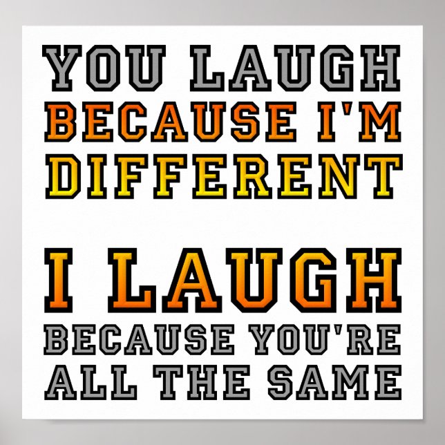 Différents Laugh Funny poster (Devant)
