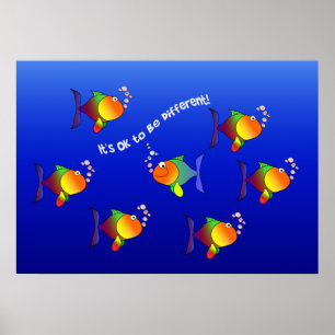 Différents Poisson poster - personnaliser!