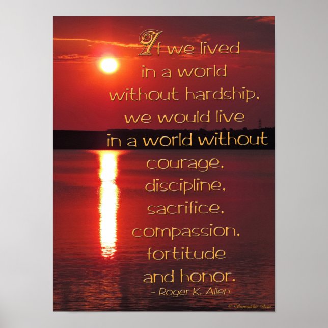 Difficulté Crée Courage Motivational Poster (Devant)