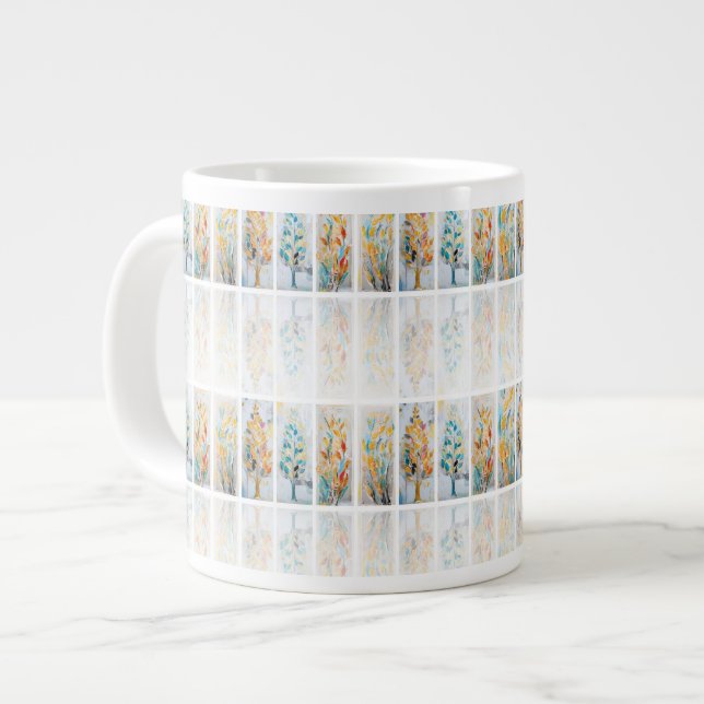 DigAI Golden Jubilee Botanicals Tile Jumbo Mug (Devant gauche)