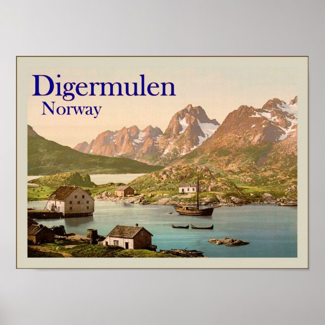 Digermulen ~ Norvège ~ Poster Vintage voyage (Devant)