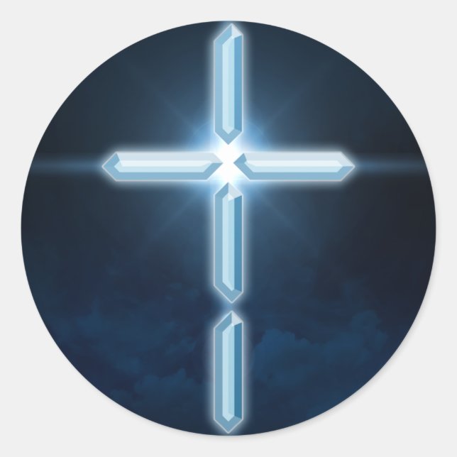 Digital Christian - Digital Cross Sticker Decal (Devant)
