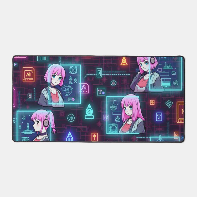 Digital Dream Girls Desk Mat (Recto)