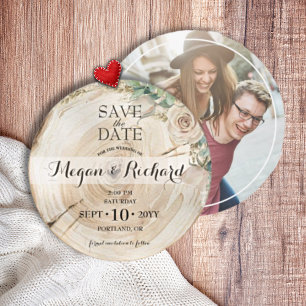 Digital Elegant Rustique Bois vert Invitation
