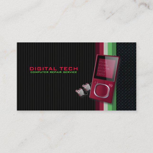 Digital Tech. Cartes de visite (Devant)