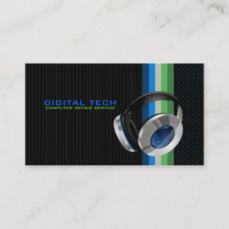 Digital Tech. Cartes de visite casques