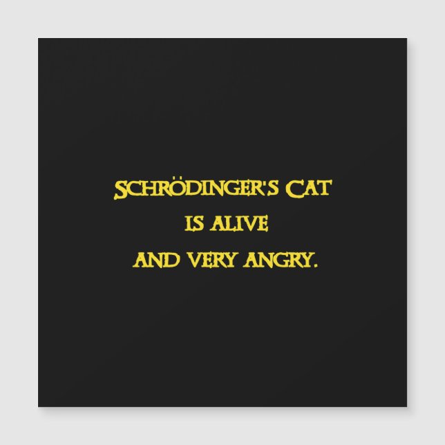Dilemme Quantique Drôle - Le Chat de Schrödinger e (Devant)