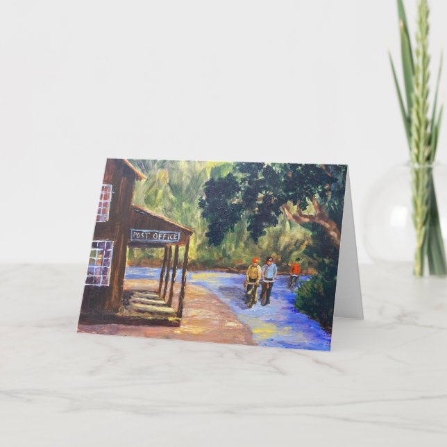 Dimanche à vélo dans la carte de voeux Woodside (Devant)